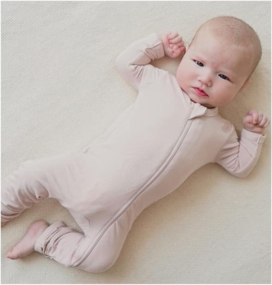 Baby Unisex Soft Footies Zipper Closure Footless Pajama Sleepers Pjs N' Plays One-Piece Romper 0-24M