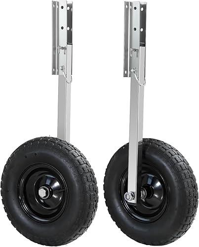 Migoda Ruedas de Lanzamiento de Barco Premium, Rueda de Lanzamiento de Popa de Barco de 12", Ruedas de Barco Jon para Barcos Inflables y de