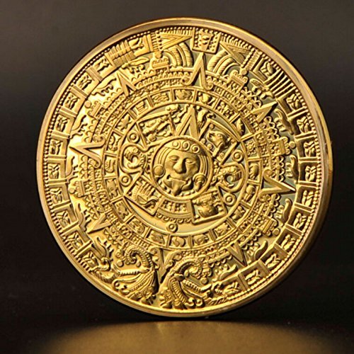 Mayan Aztec Mexico Mayan Prophecy Gold plated Challenge Coin
