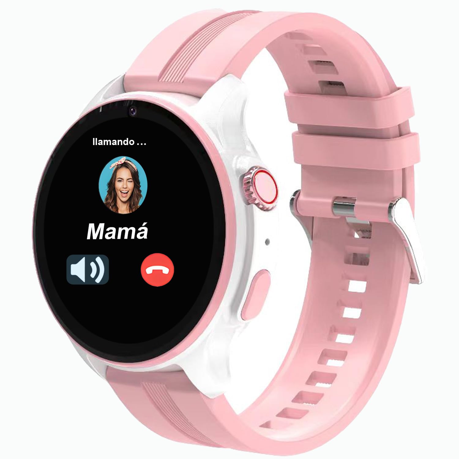 joyment Reloj Inteligente para Niños 4G Rastreador GPS Videollamada SOS Cámara De Chat De Voz Despertador Cronómetro Calculadora De Localización De Regalos De Cumpleaños para Niñas 4-12 Años (Rosa)