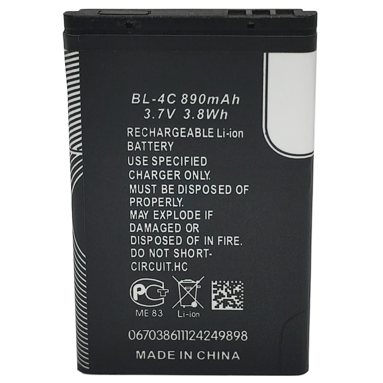  Batería de ion de litio Fayerkar 890 mAh (3,7 V) para teléfono móvil Olympia Joy Plus, Becco Plus, Becco Viva, Becco 21