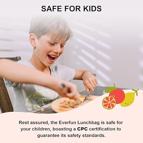Miniatura 4 de Everfun Lonchera térmica para mujer, lonchera de doble cubierta, 15 latas, a prueba de fugas, portátil, reutilizable, hielera para el trabajo, color