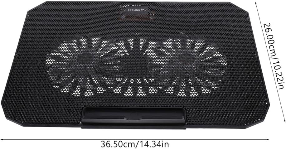 TEHAUX Laptop Cooling Pad Portable USB Laptop Cooler Stand for 14-15.6 Inch Notebooks Ergonomic Design Quiet Fans for Personal and Office Use (Black)
