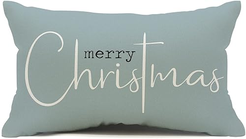 Miniatura 9 de Fundas de almohada navideñas con texto en inglés Merry Christmas, decorativas, de tela de algodón, color rojo, de lino, funda de almohada para sofá,