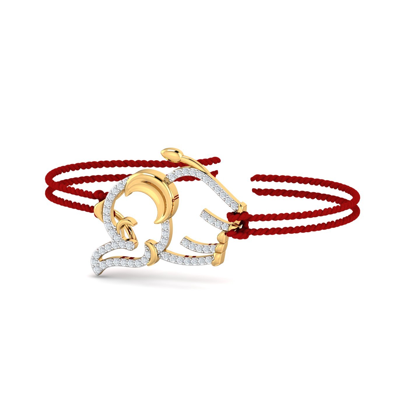 18K Elephant Rakhi cum Pendant for Brother