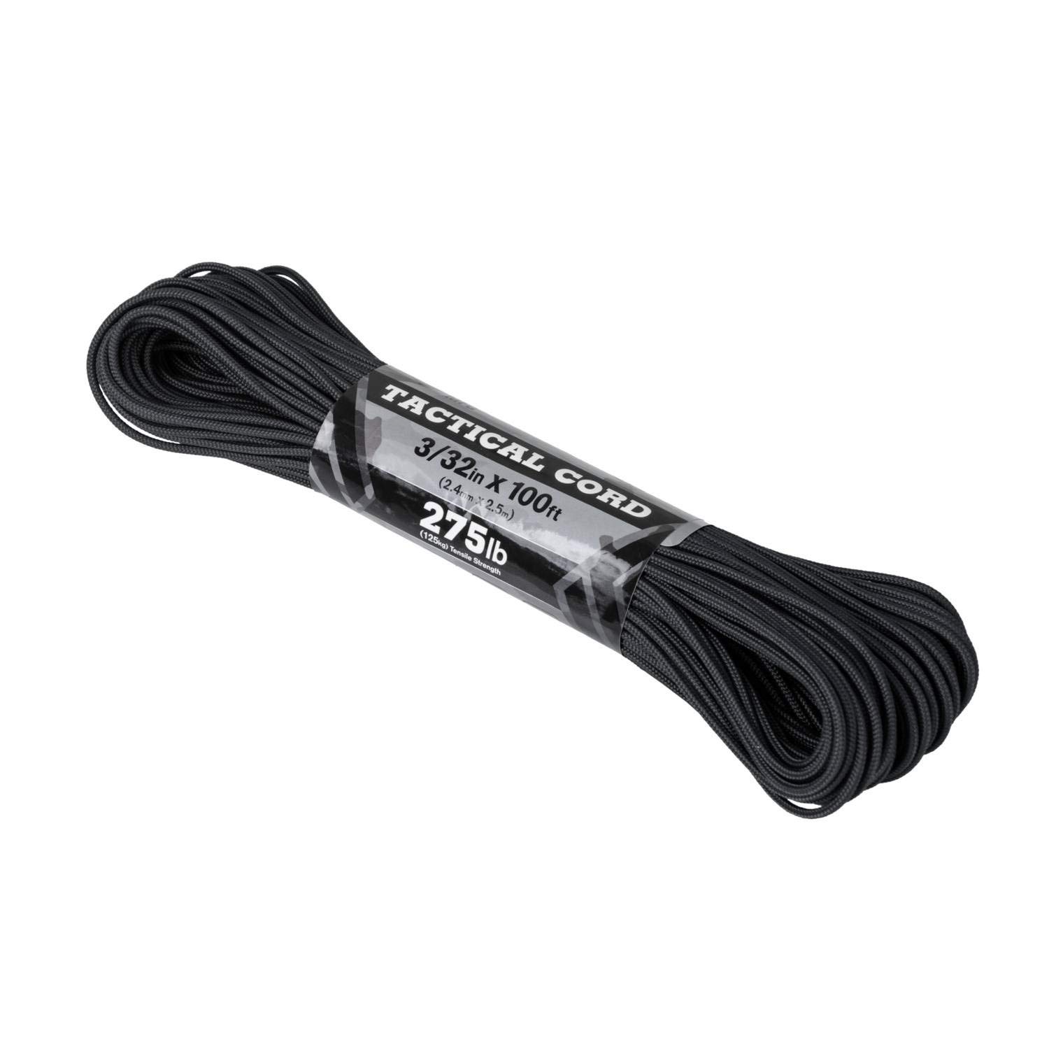 Atwood Rope 100ft 275 Cordón Táctico Negro