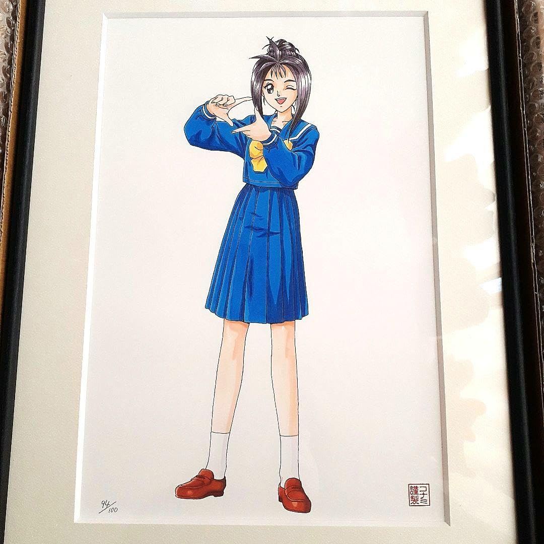 ときめきメモリアル リトグラフ片桐彩子 フレーム付き彩のラブソング ときめきメモリアル リトグラフ片桐彩子 フレーム付き彩の