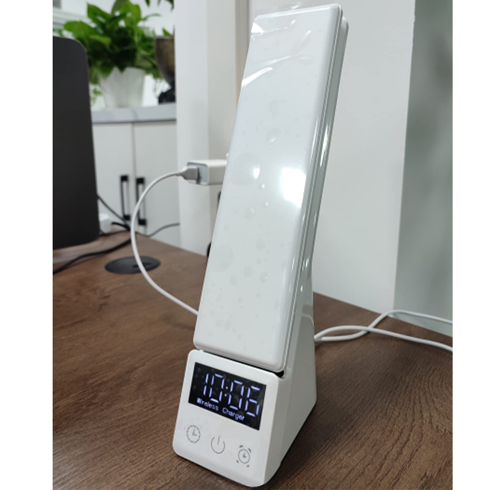 Lampada da Scrivania a LED Lampada da Tavolo Pieghevole da 3 Pollici con Attacco Rapido per Ufficio e Camera da Letto (WHITE)