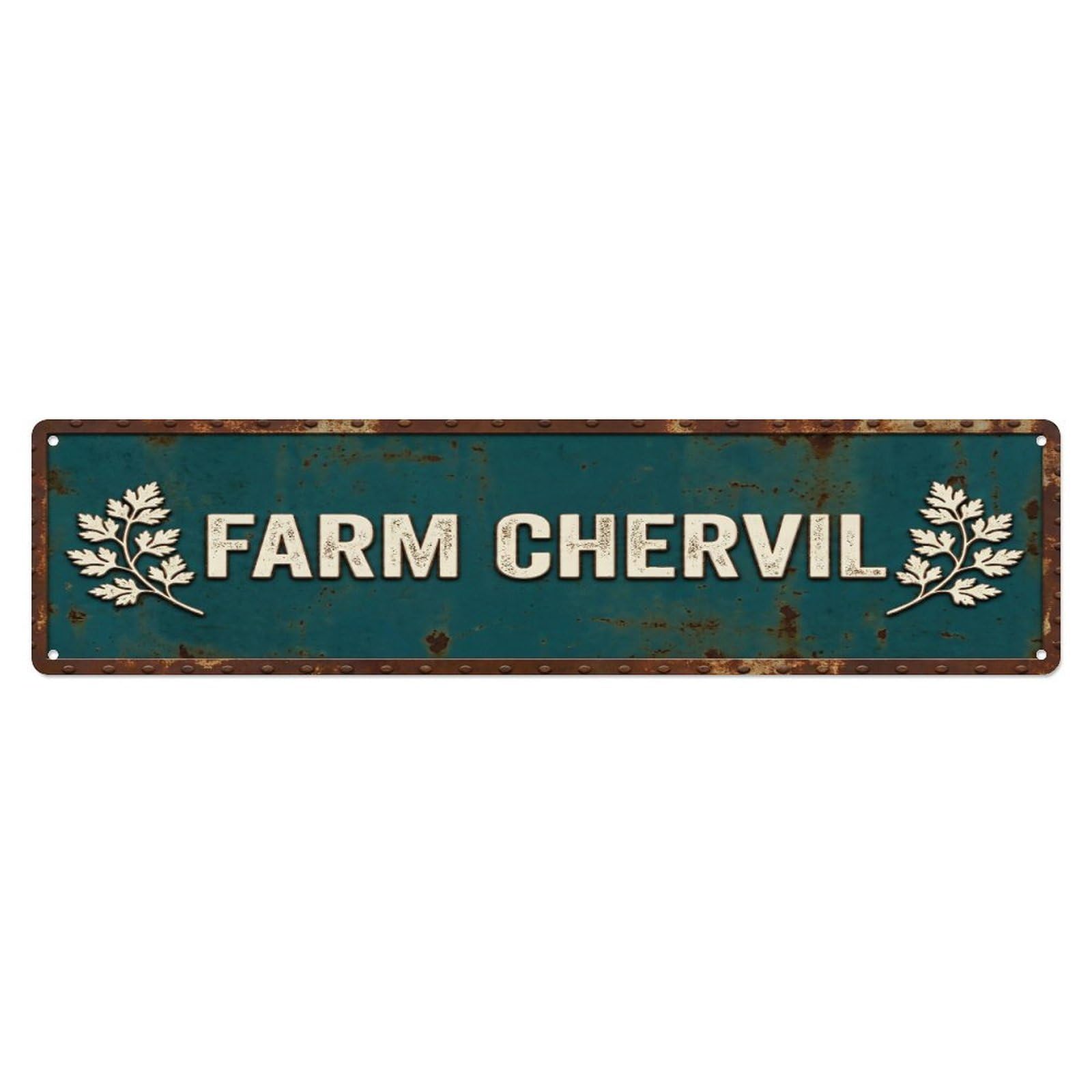 FARM CHERVIL Vintage Herb Rustic Farmhouse Metal Tin Sign