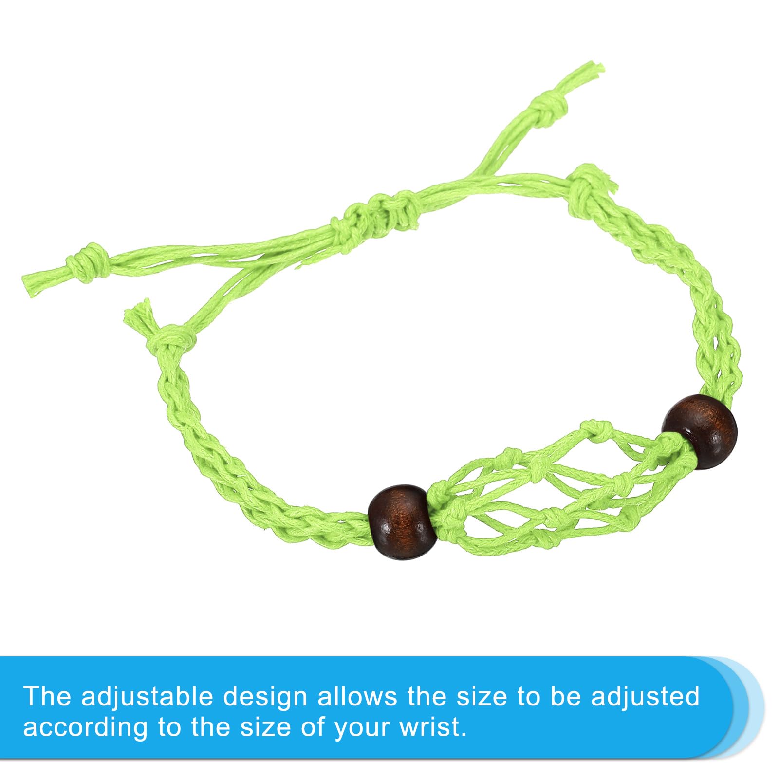 PATIKIL 7.87-11.02" Bracelet Cord Empty Stone Holder - Image 3