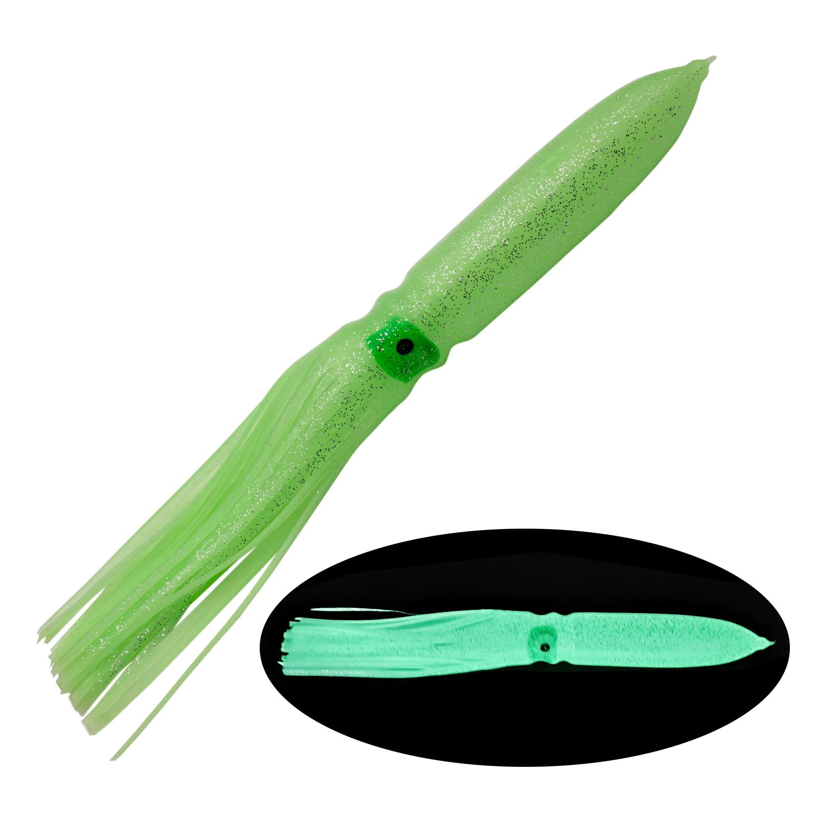 10 Stück 8 cm, weiche Angelköder, Tintenfisch, weiche Köder, umsäumter Tintenfisch, Jigging, Meeresköder, einfach zu verwenden, Bunte Tintenfisch Röcke