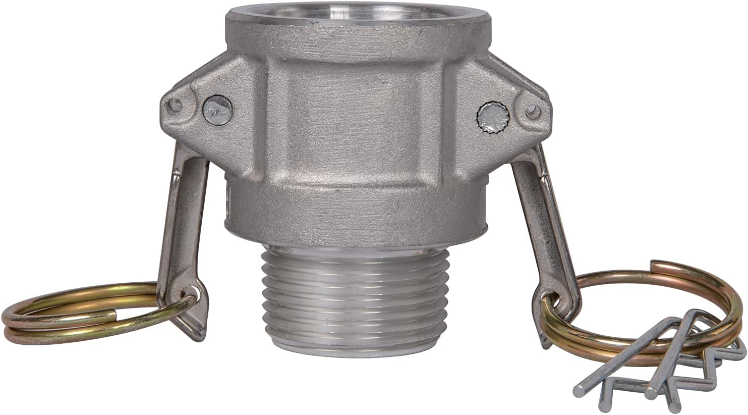 2 pcs Aluminum cam lock fittings (1" Part B) cam groove hose fitting camlock fittings, Male Adapter Female NPT Thread camlock fitting (1'')