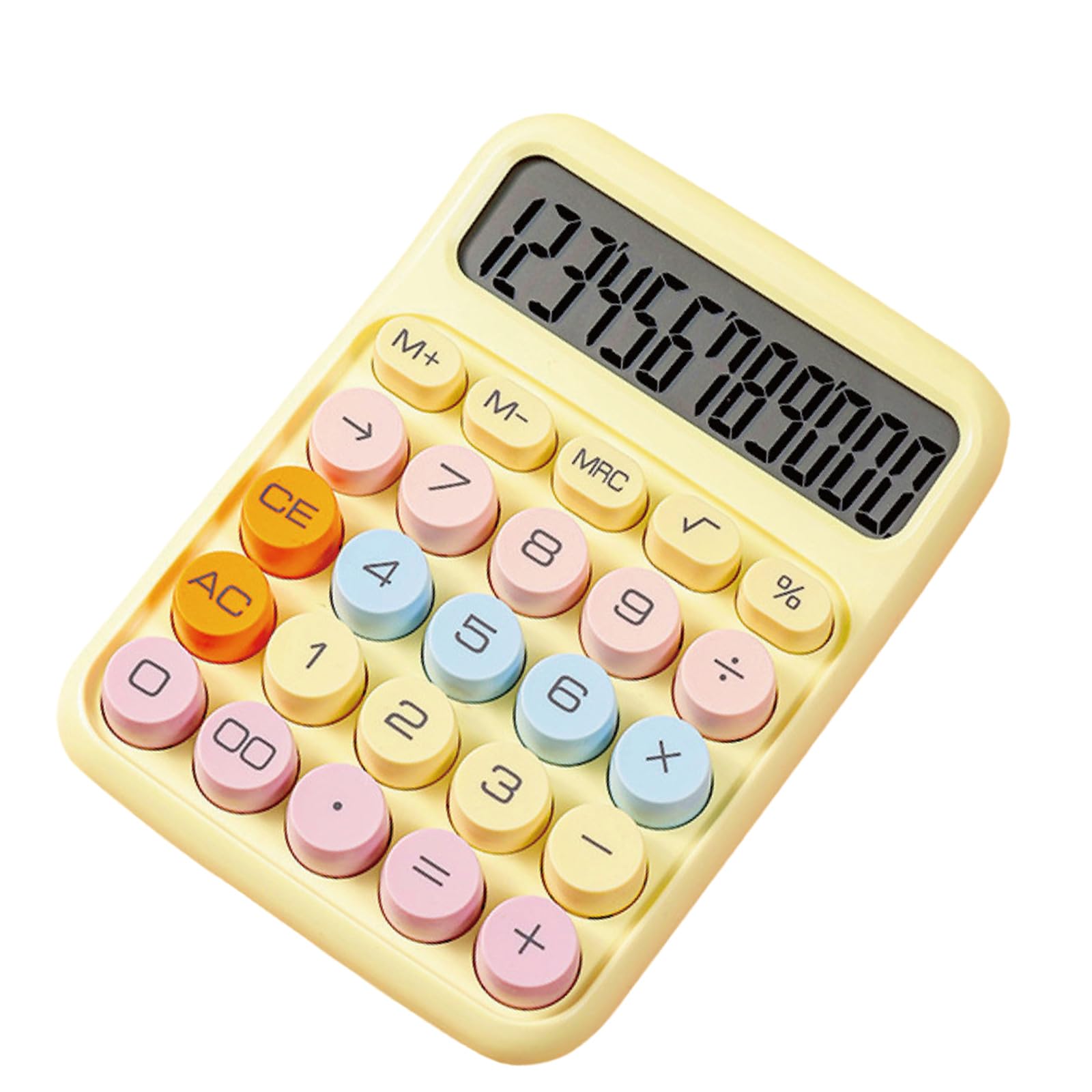Buxuaaaa Calculator 10 Digit Gradient Color Mechanical Keyboard Desktop Calculator for Finance Accounting Working Professional Lightweight Study