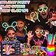 MULEVIP 341 Stück Knicklichter Party Set Glow Sticks Leuchtstäbe Kinder,Neon Leuchtarmbänder Hochzeit Leuchtspielzeug für Deko,Neuem Kreisel,Lutscher