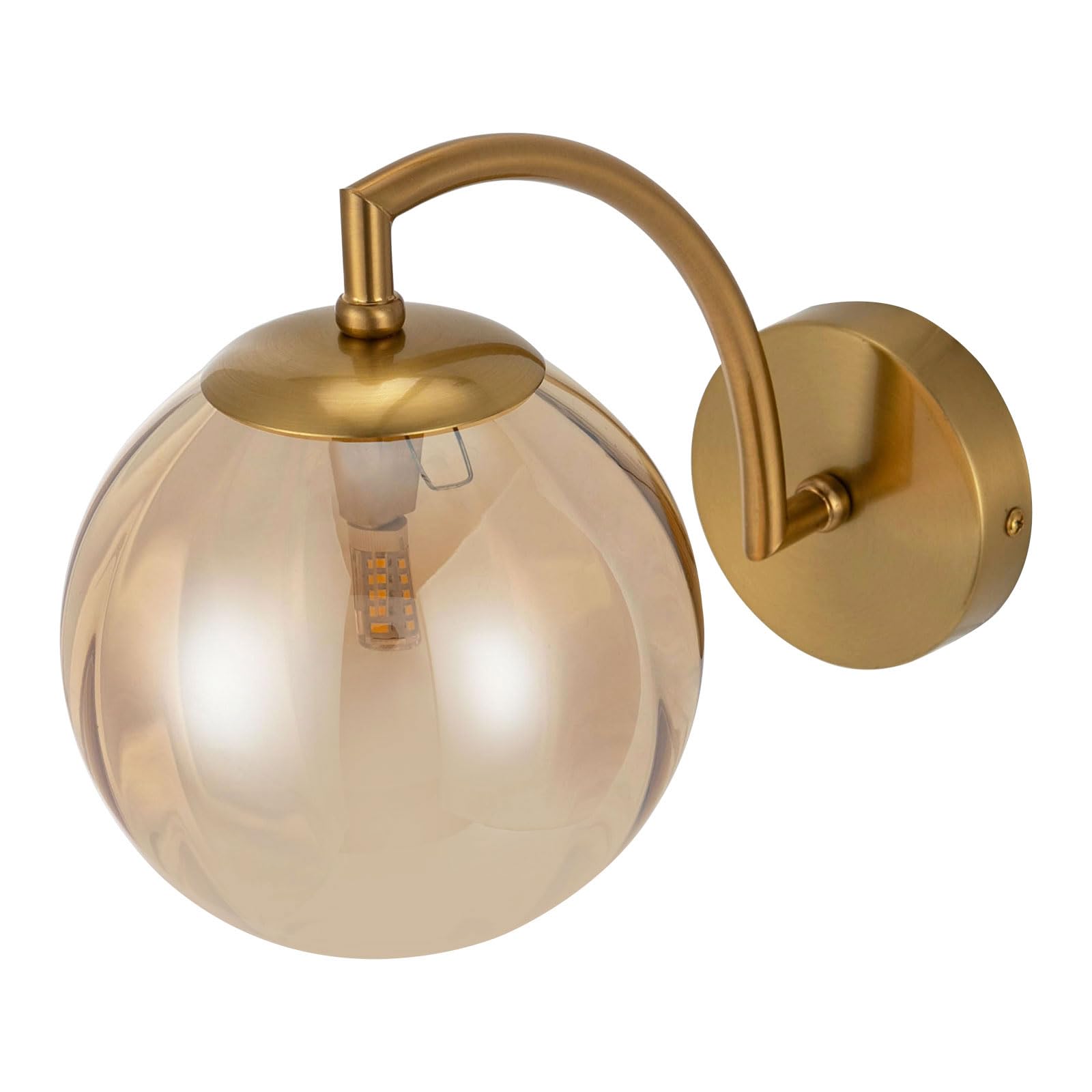 Fyssnn 9 W Indoor Wall Lights 80-260 V Wall Mount Lighting Fixture G9 Wall Lamp Suitable for Front Door Bedroom Living Room Study Corridor Courtyard and so on (Amber Color)