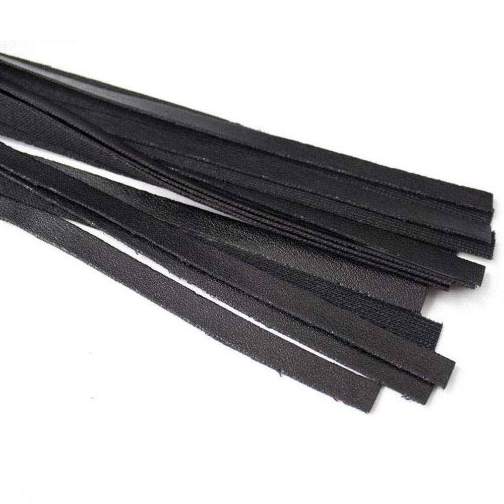 Batiente Deportivo de Cuero Negro para látigo Ecuestre, artículo de Pareja burlón (Negro)