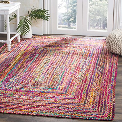 Safavieh Cape Cod Collection CAP202A Hand-woven Jute & Cotton Area Rug, 4' x