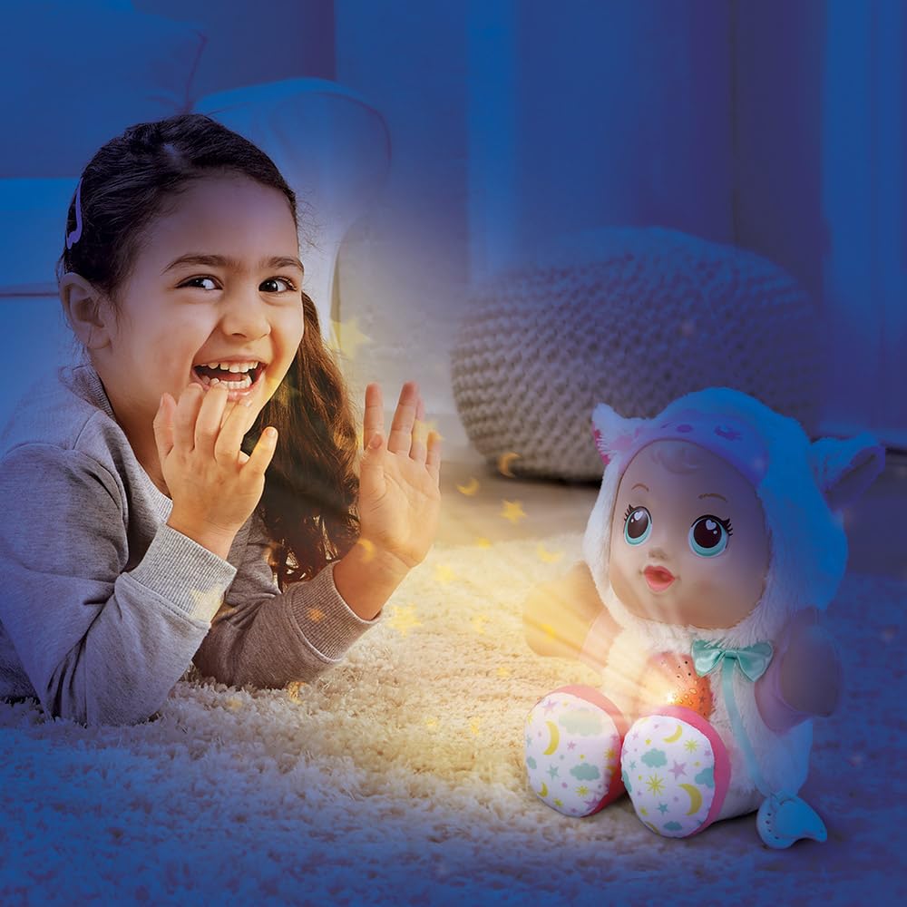 VTech - Little Love, Luna, Ma Poupée Étoiles Magiques, Poupon Câlin, Peluche Veilleuse avec Projection Étoilée, Cadeau Enfant de 18 Mois à 6 Ans - Contenu en Français