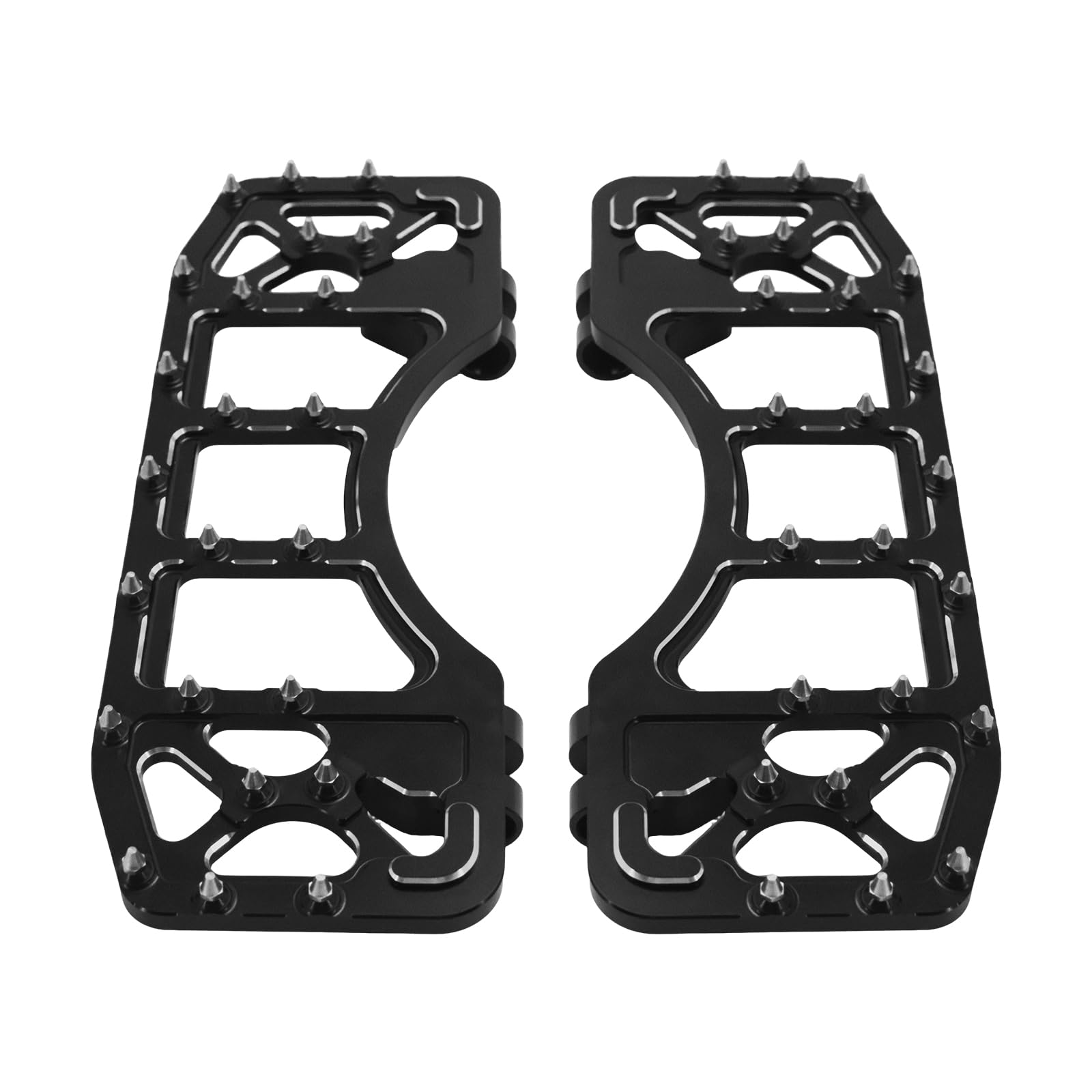 Estriberas de pie ancho CNC 360 ° Roating Chopper Bobber Front Driver Estriberas estiradas para Harley Touring Road Glide Softail FLST Dyna FLD 1 par