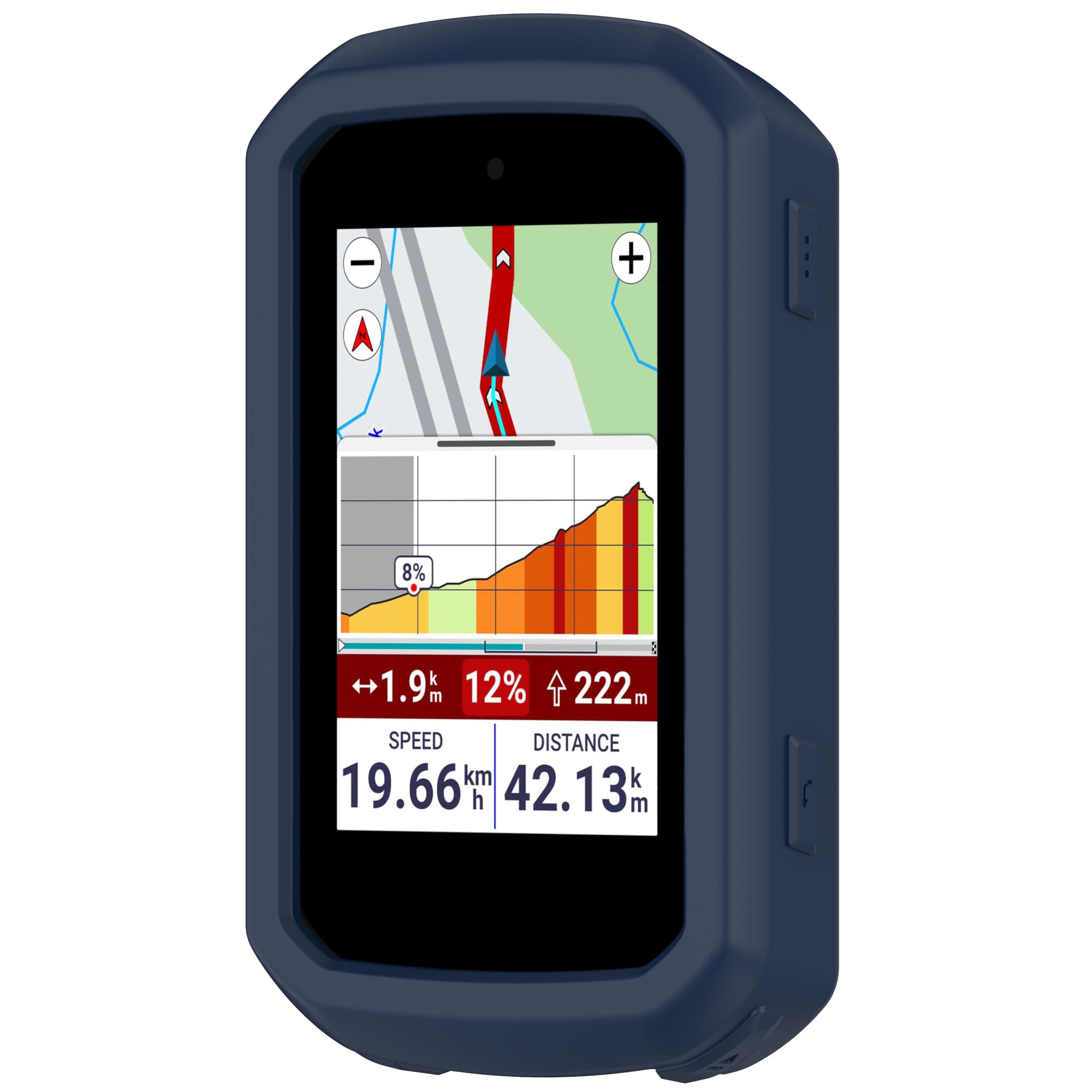 Lemxiee Cover for Garmin Edge 850 & 550 Case Accessories Silicone Blue