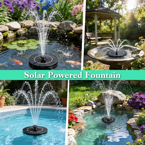 DDcafor Solar Fountain for Bird Bath 3.5W Solar Powered Water Fountain Pump by DDcafor - Used condition - Image 5