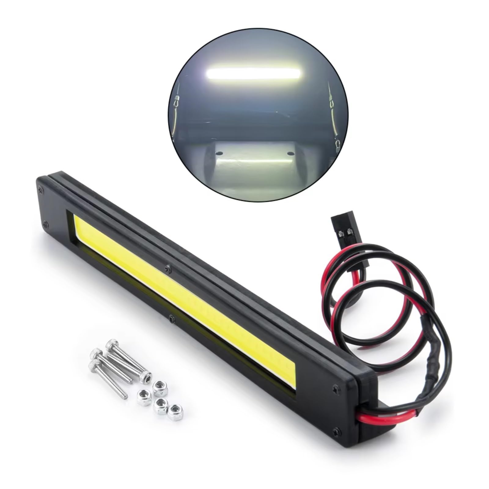 Rc éClairage Voitures Sur Pour TRX-4 Pour Defender 1/10 Barre De Feux De Toit Projecteur Accessoires De Mise À Niveau Pour Voiture À Chenilles RC Pièces De Rechange(TRX4-Defender)