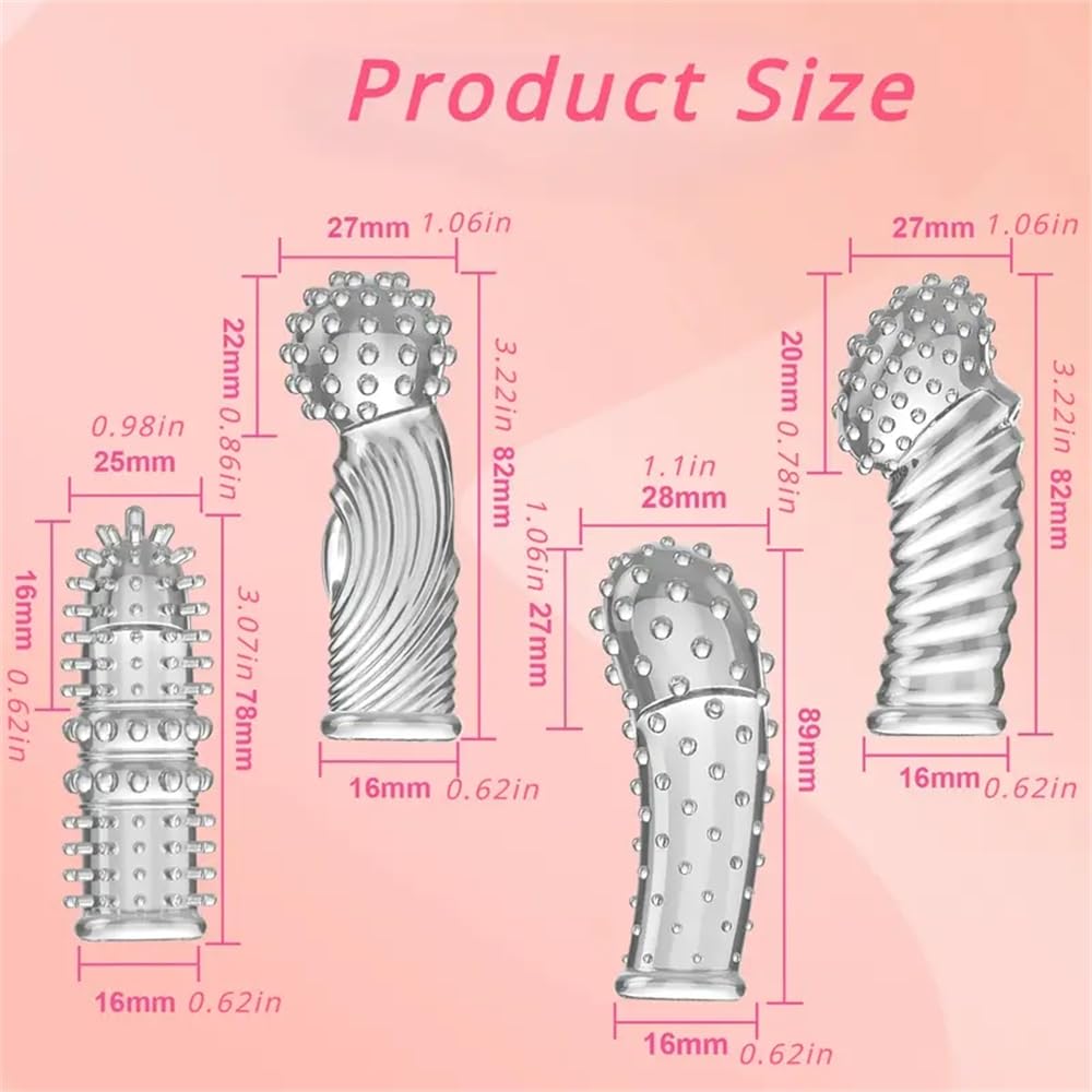 Ensemble de 4 pièces de couvre-doigts en silicone, un beau cadeau pour les femmes