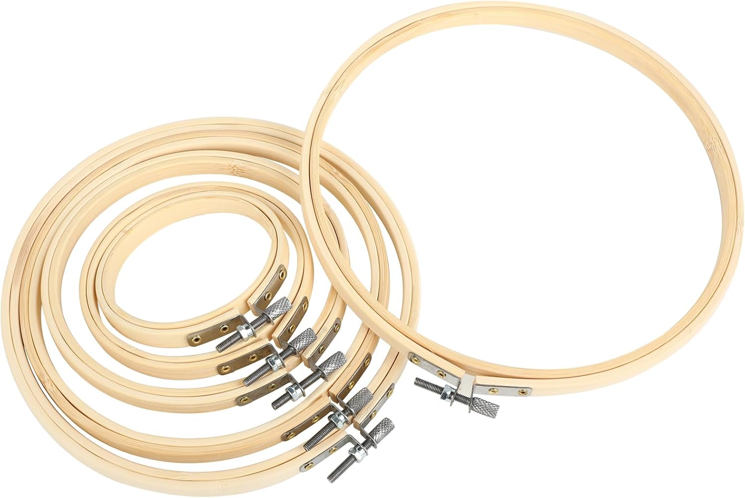 RMIVEGLIA⁣ Set aus 6 Bambus-Stickrahmen