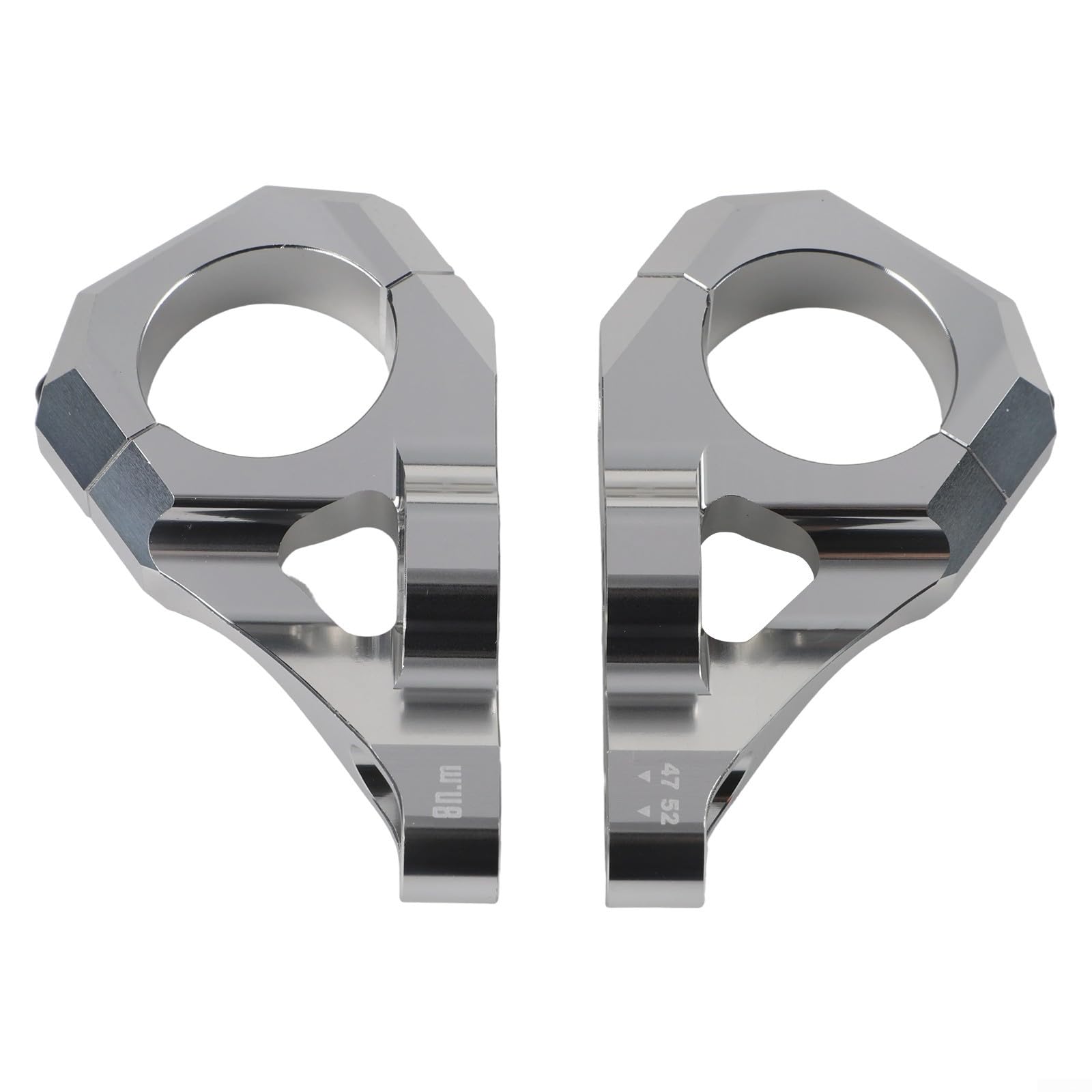 Potence à montage direct pour fourche à double couronne, alliage d'aluminium CNC 6061 31,8 mm, compatible avec VTT DH et Surron for Light Bee (argenté)