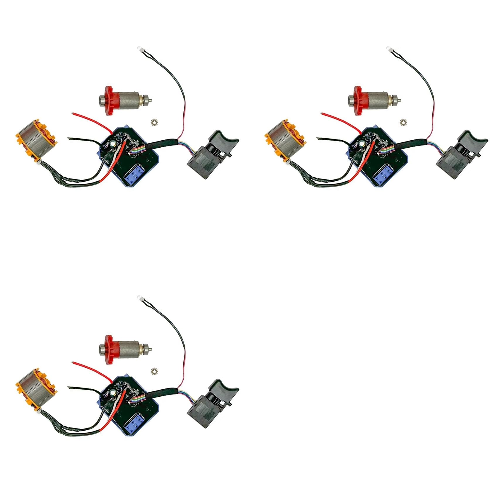 Jnchdghwa As Shown 3X Lithium Electric Dril Brushless Motor Assembly 21V 12Teeth Control Board Brushless Lithium Drill Motor Assembly