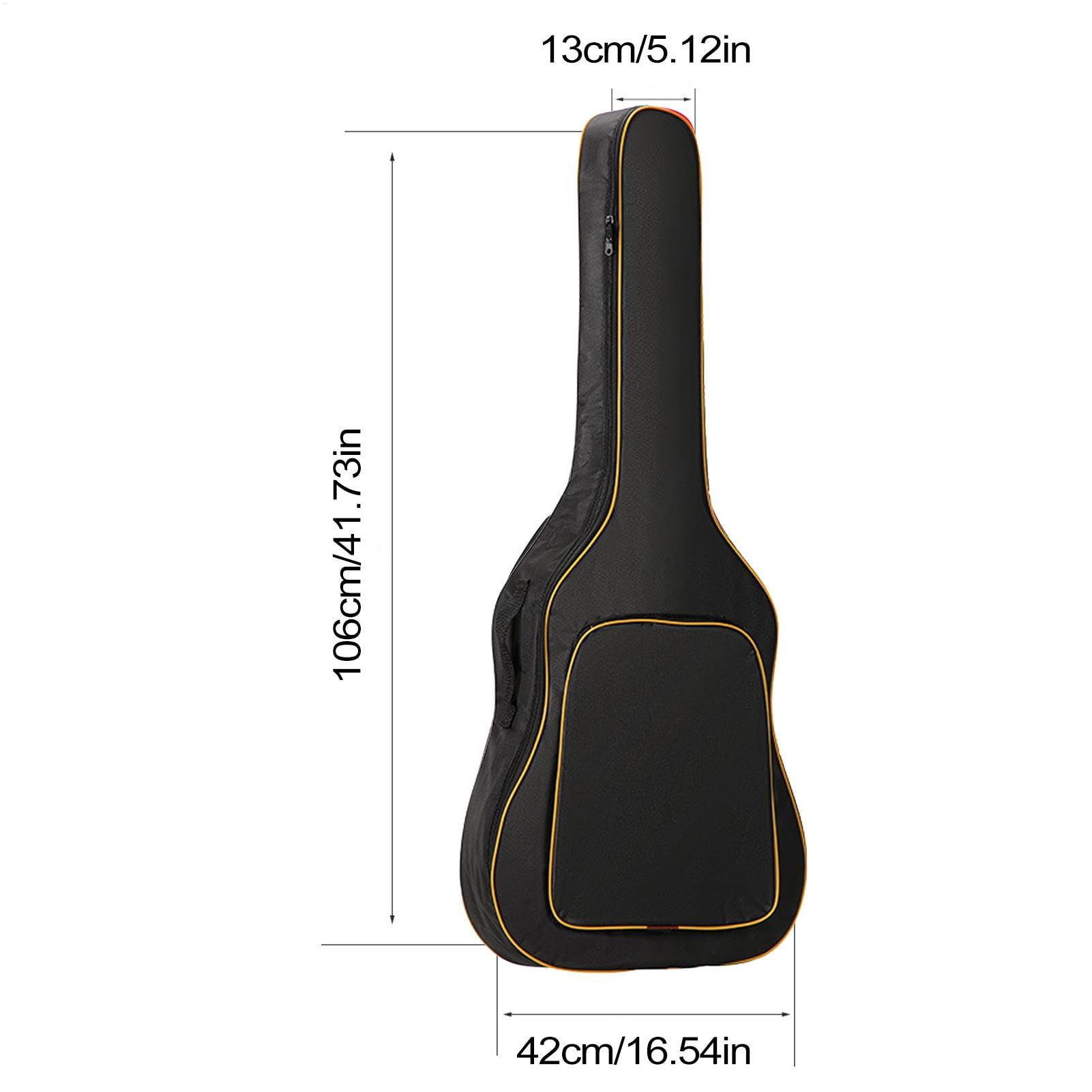 Étui de guitare 3/4 à rembourrage épais, sac de guitare léger, sac de guitare étanche à bretelles, étui de transport confortable pour guitares, sac à dos en tissu Oxford de 0,19 pouces pour éviter la