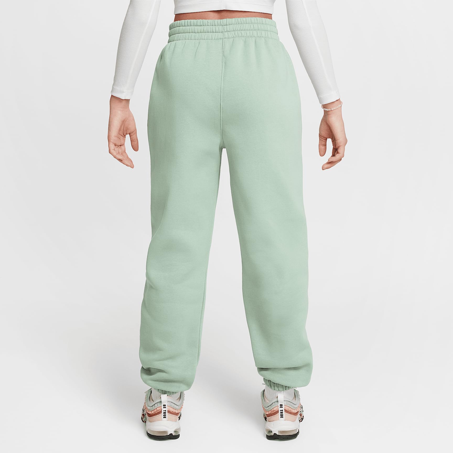 Nike Sportswear Club Fleece Big Kids' Loose Pants (FD2933-037, Steam/Steam/White) Size Large