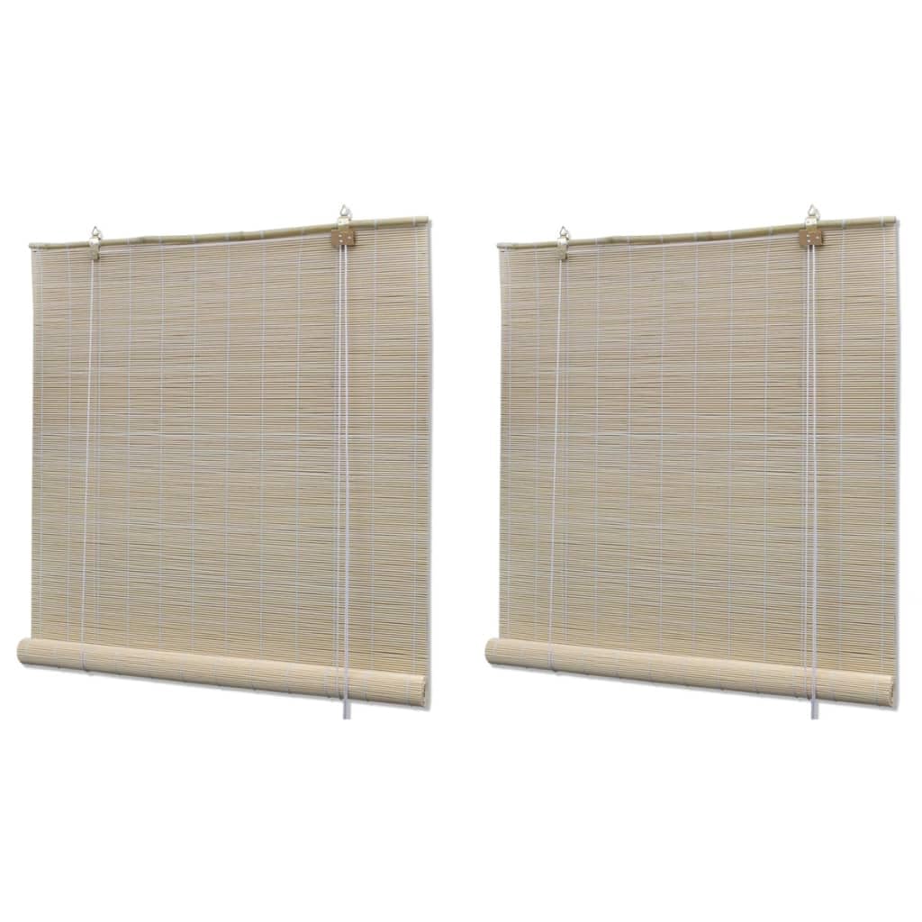 Store enrouleur bambou 120 x 160 cm store brise-vue sans perçage pour fenêtre intérieure translucide