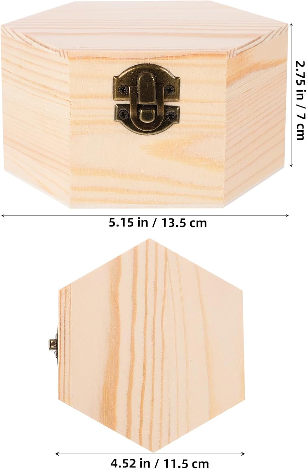 Wooden Jewelry Storage Box Rustic Multipurpose Trinket Organizer Small Keepsake Box Retro Design with Flip Lid for Desktop Jewelry and Watch Storage