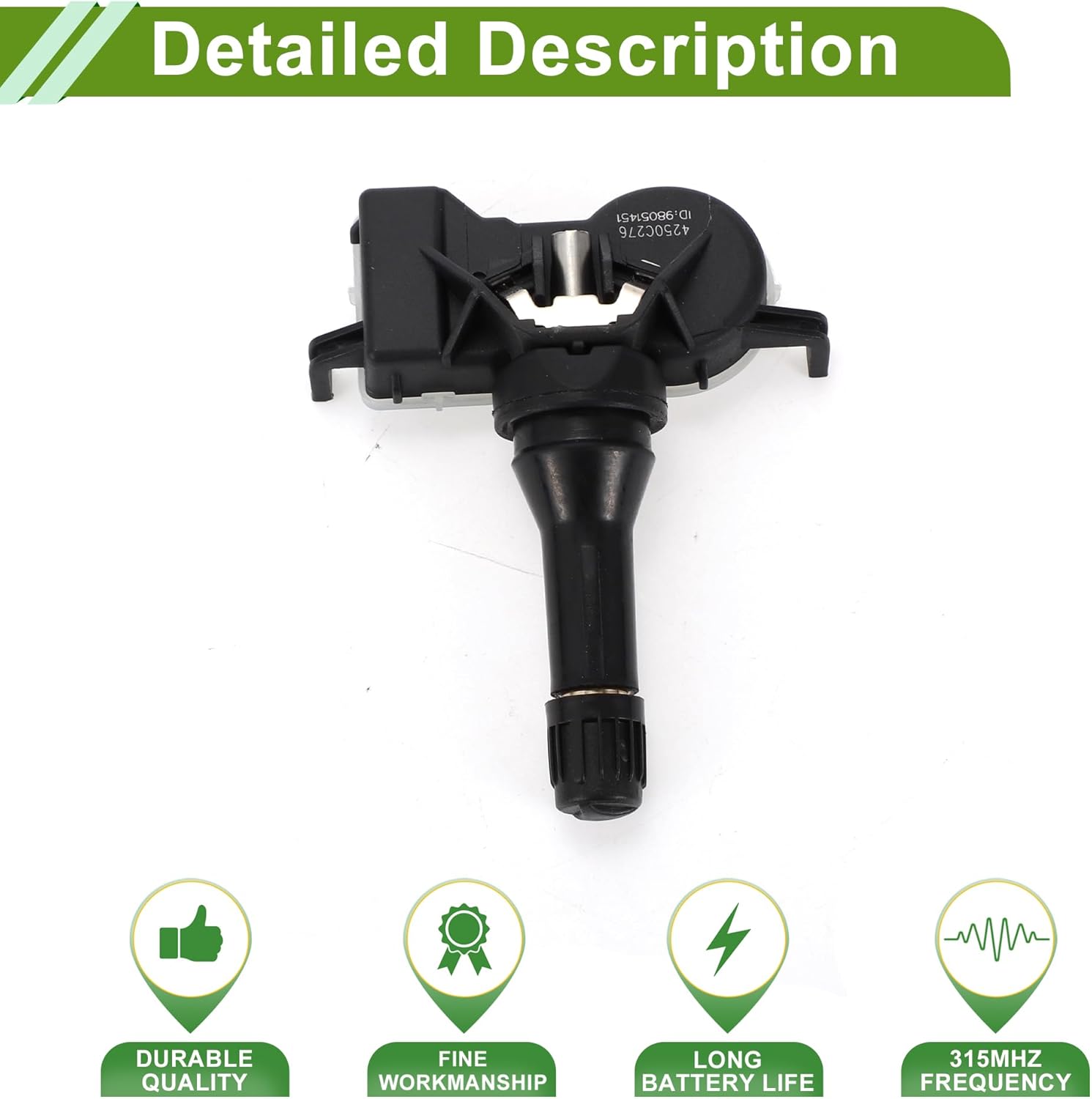 No.4250C276 Tire Pressure Sensor for Mitsubishi Outlander Sport 2011-2020 Tire Pressure Monitoring Sensor 4 Pcs