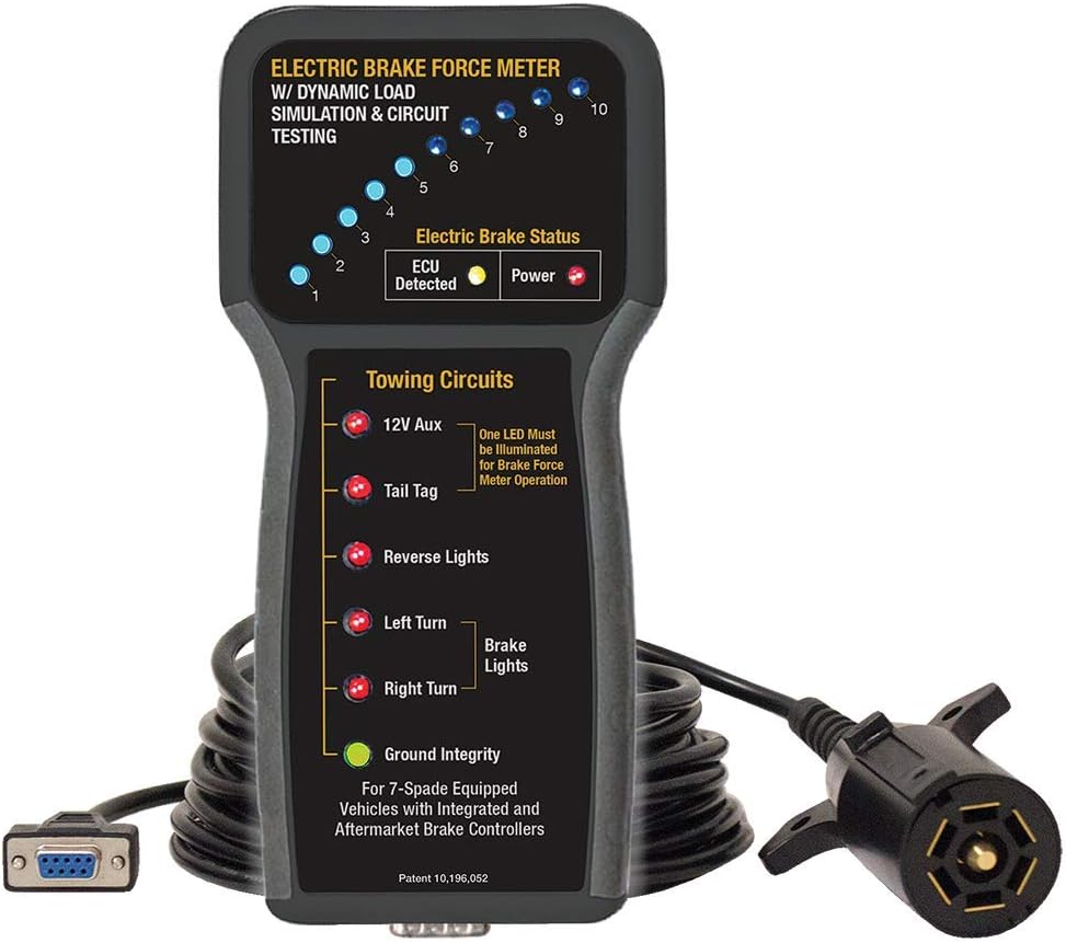 Innovative Products Of America - 9107A Electric Brake Force Meter w/Dynamic Load Simulation and Circuit Testing Black