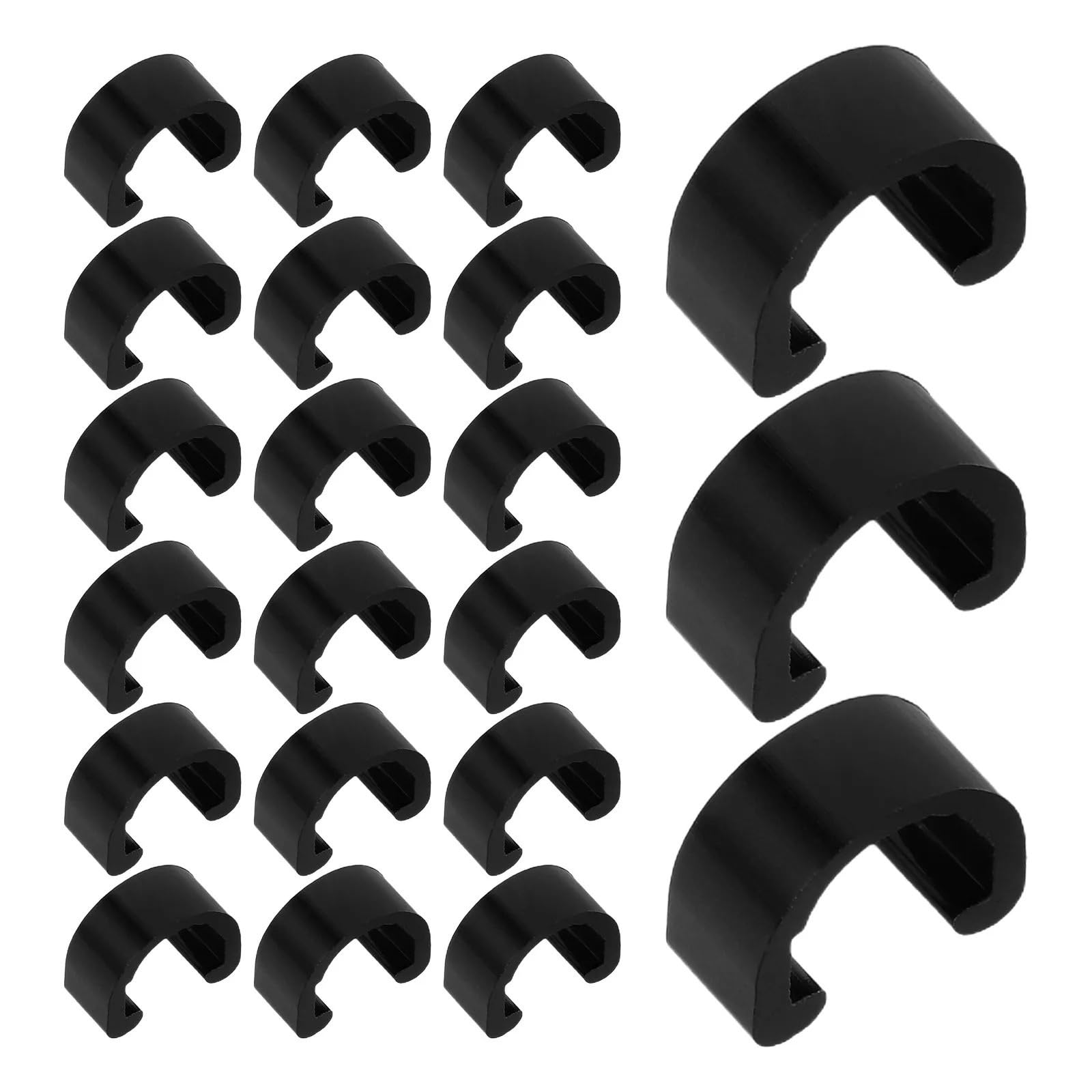 Câble de Vélo en Alliage d'Aluminium C-Clips Colliers de serrage en C for câble alliage, 80 pièces, for vélo