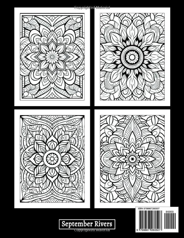 100 Amazing Mandalas: Unique and Relaxing Mandalas for Adults, Seniors, and Beginners. Simple Designs for Mindfulness image 3