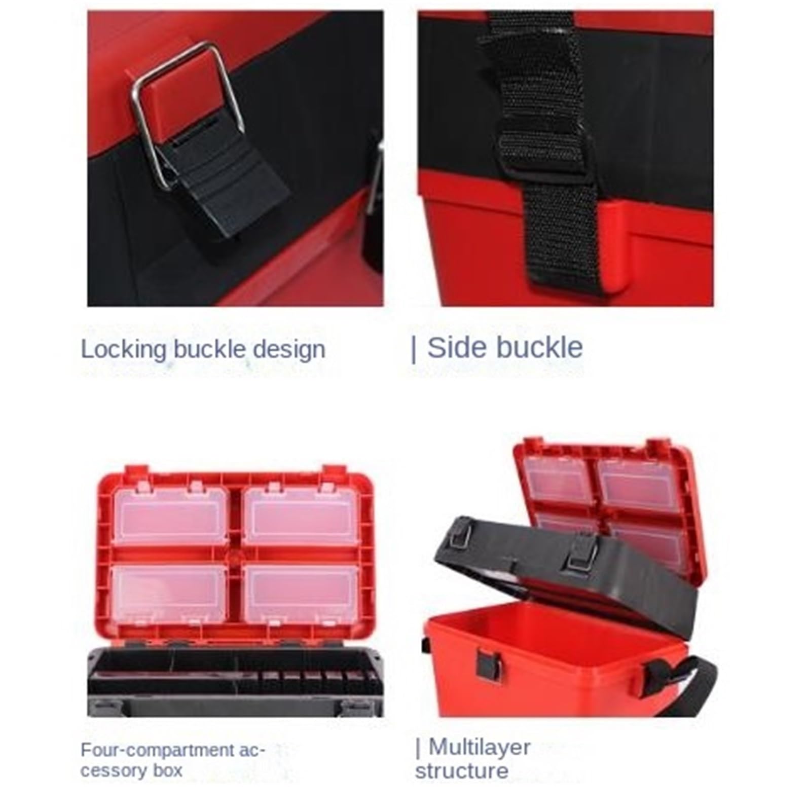 Pudełka na Sprzęt Wodoodporne Skrzynka Na Narzędzia Wędkarskie Rock Fishing Tool Box Może Być Noszona Na Plecach I Może Znajdować Się W Walizce Wędkarskiej Pudełko Wędkarskie(Blue)