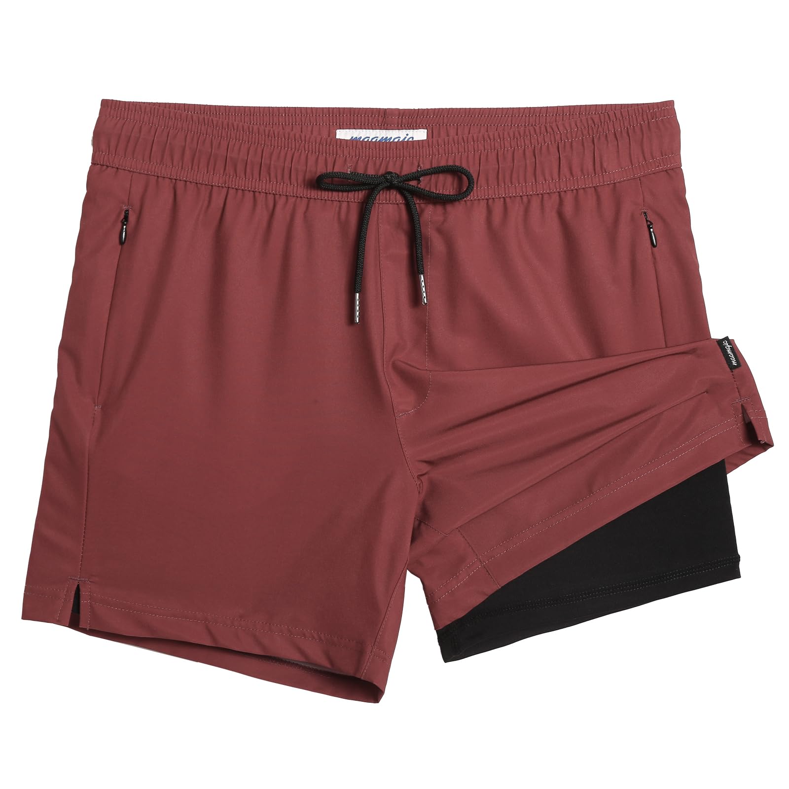 maamgic Mens Swim Trunks with Compression Liner 5 Inch Quick Dry for Beach