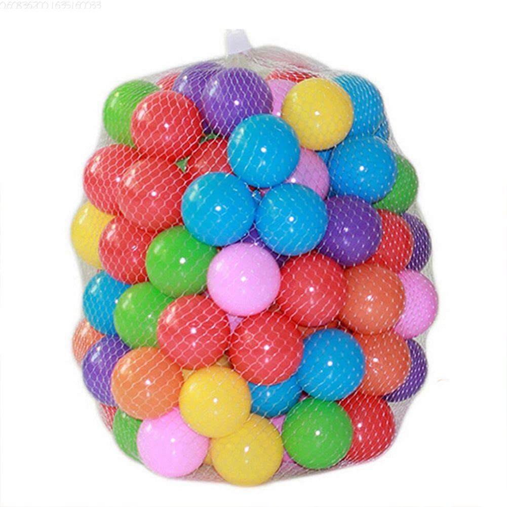 KuashidaiSoft Plastic Ocean Ball, 200pcs/set 2.1inch Colorful Ball Soft Plastic Ocean Ball Funny Baby Kid Swim Pit Toy Water Pool Ball