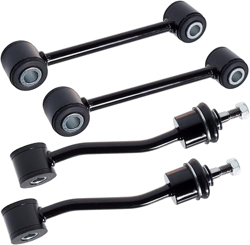 4 unidades (K3197 x2 K80244 x2) Barra estabilizadora delantera y trasera compatible con Je-ep Wrangler TJ 2006-1997