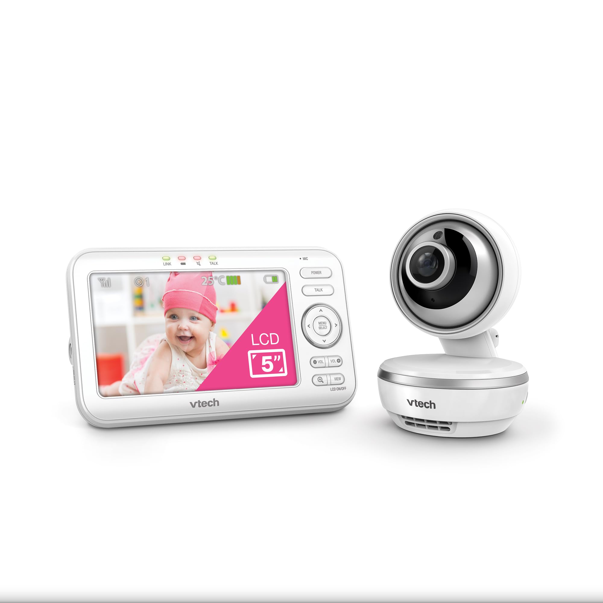 VTech Indoor - Babyphone Vidéo Vision XXL BM4550 - Babyphone Vidéo -720p- Très Grand Ã‰Cran - Version FR, 1 Unité (Lot De 1)
