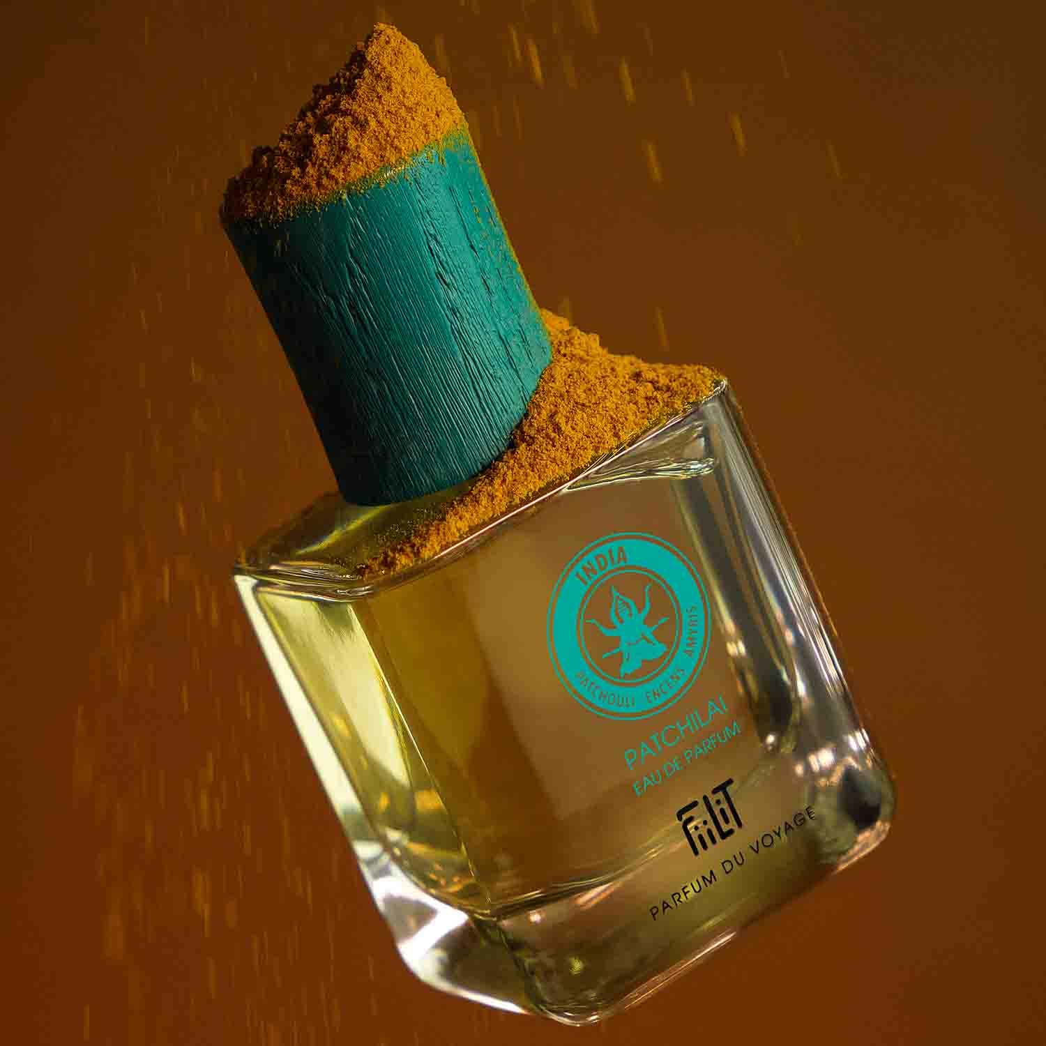 PATCHILAI INDIA naturalna woda perfumowana 50 ml - FiiLiT perfumy podróżne - mieszane - dla kobiet i mężczyzn - Spray do wielokrotnego napełniania - Potuli Cypryjskie kadzidło