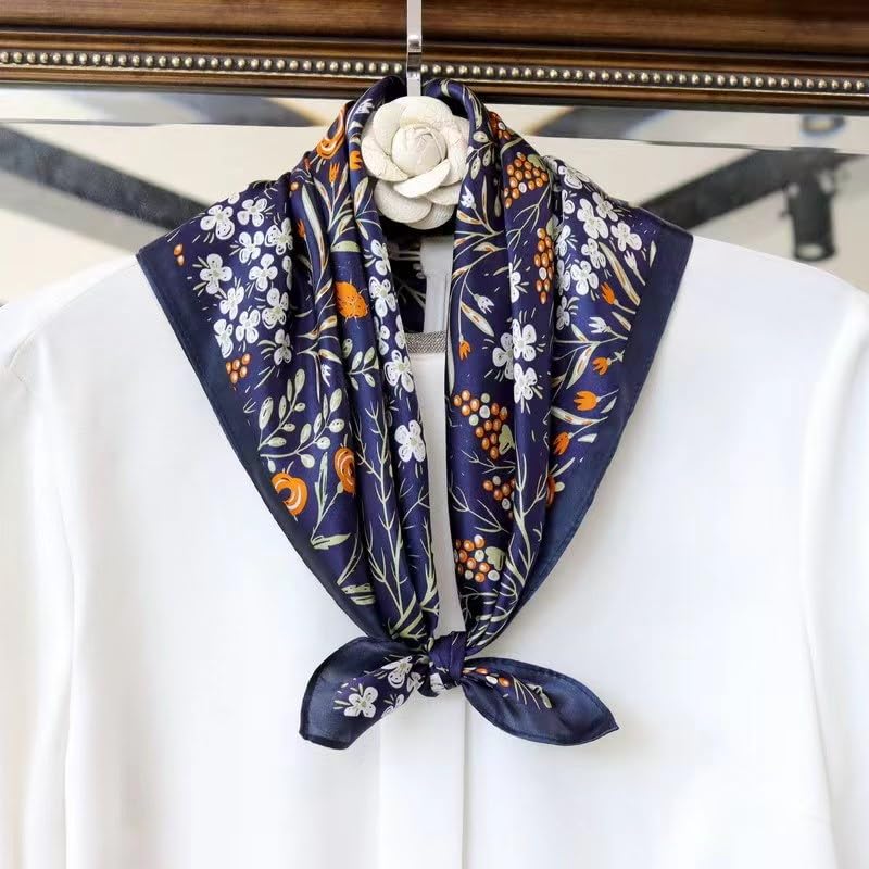 Image of ANDANTINO 100% Mulberry Silk Scarf -21 inch Square Neckerchief with Gift Packed