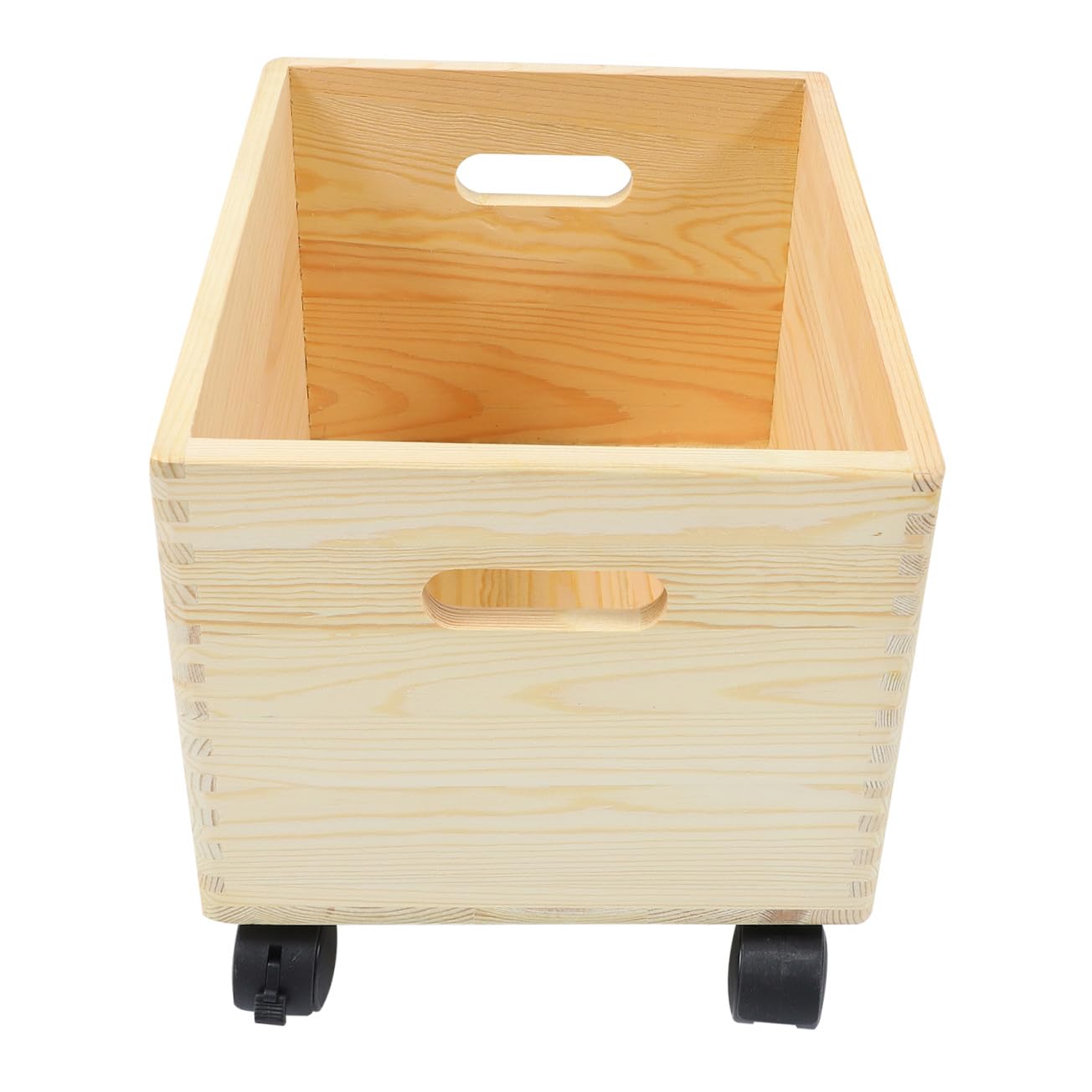 OSALADI Caja de Almacenamiento de Madera Ruedas Hogar | Gran Capacidad, Estructura Abs, Uso Portátil, Acabado Decorativo y Práctico para Organización Diaria