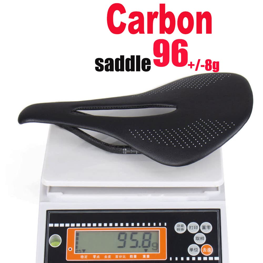 Selle de vélo en Fibre de Carbone, Selle de Route antidérapante ultralégère et Respirante/Selle de VTT Selle de vélo de Course en Fibre de Carbone