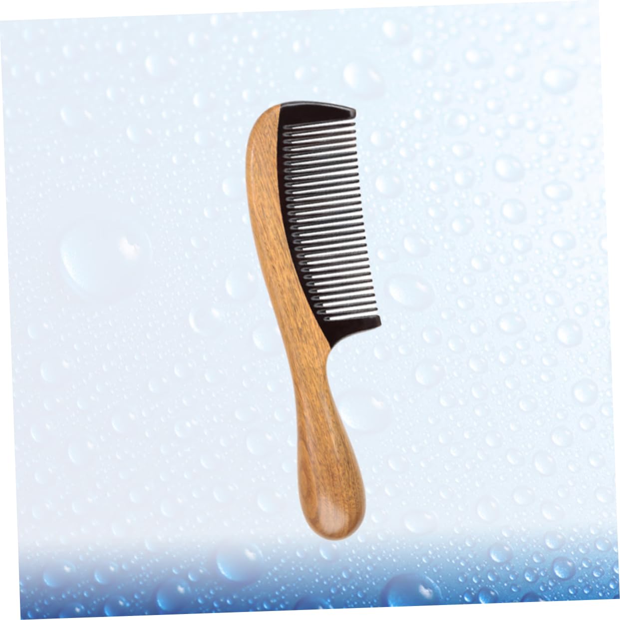 Didiseaon 3 Piezas peine de madera natural peine afro de madera hecho a mano con mango redondo burlas del cabello s antiestático dentado de cuerno grueso África Bambú