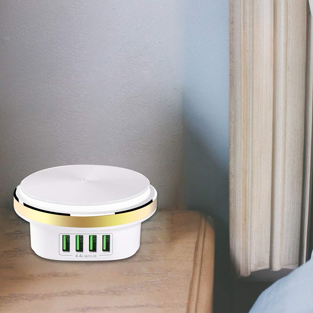 Smart LED Bedside Phone Charger,Bedside Lamp/Nightstand Lamp with 2