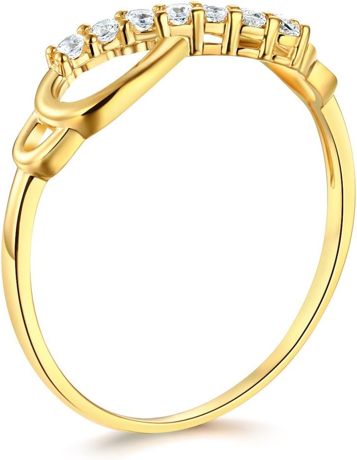 14k Yellow OR White Gold Infinity Promise Ring